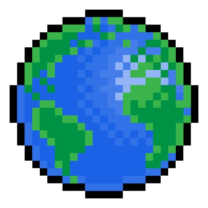 Pixelated World png icon